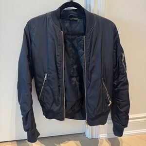 Navy Blue Bomber Jacket
